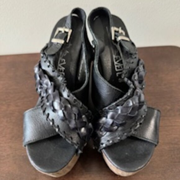 Sixty-Seven wooden platform sandals size 38 - Picture 1 of 6